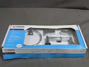 lot 16 image: Moen Adler Chrome 3 Piece Bathroom Accessories - Model YB0193CH