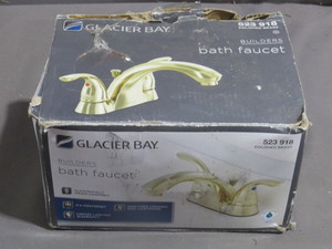 lot 86 image: Glacier Bay Builders Polished Brass Bath Faucet - HD67091W-6B02