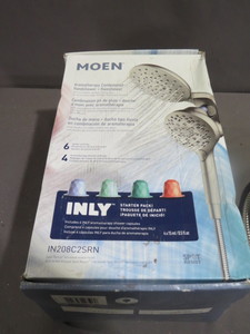 lot 94 image: MoenBrushed Nickel  Aromatherapy Combination HandshowerRainshower - IN208C2SRN