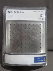 lot 100 image: Glacier Bay Modern Brushed Nickel Square Showerhead - HD56081-X404