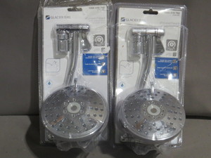 lot 110 image: 2 Piece Lot of Glacier Bay Chrome Showerhead w Adjustable Arm - 3075-512-WS1