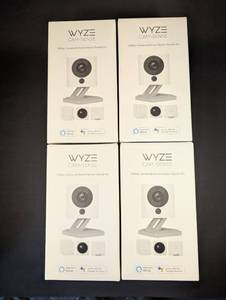 Lot of 4 Wyze Cam + Sense Kits