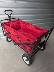 lot 12 image: Red Folding Wagon