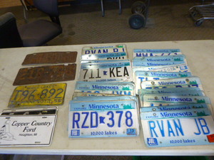 lot 63 image: 43 Minnesota License Plates