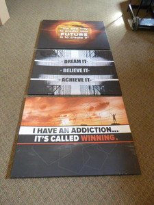 lot 132 image: 3 Inspirational Prints on Stretched Canvas