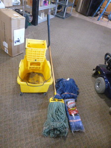 lot 199 image: Mop Bucket with Mop