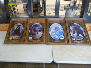 Set of 4 Hamm's Beer American Bear Framed Mirror Collection