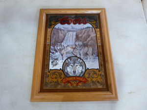 lot 218 image: Coors Timber Wolf Framed Mirror
