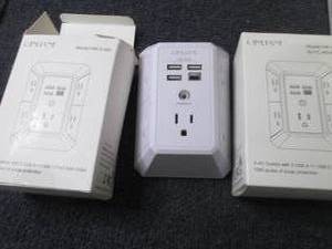 lot 36 image: 2- Wall Charger, Surge Protector, Q...