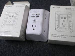 lot 38 image: 2- Wall Charger, Surge Protector, Q...