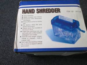 lot 40 image: Hand Shredder...