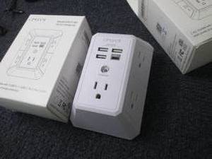 lot 60 image: 2- Wall Charger, Surge Protector, Q...