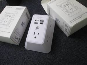 lot 66 image: 2- Wall Charger, Surge Protector, Q...
