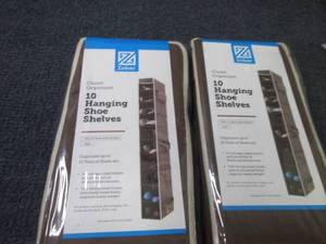 lot 74 image: 2- 10 Hanging Shoes Shelves...