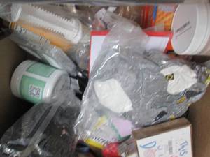 lot 103 image: Box of Assorted Small Overstock Ite...