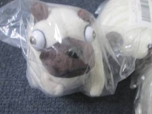 lot 114 image: 3 Plush Pug Dogs...