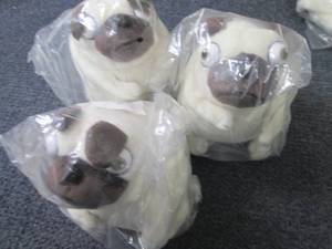 lot 126 image: 3 Plush Pug Dogs...