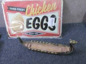 lot 168 image: Egg Sign, Vikings Dcor Item...