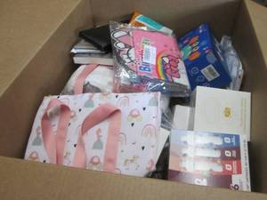 lot 172 image: Box of Assorted Small Overstock Ite...