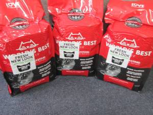 lot 179 image: 3- 8 lb Bags Worlds Best Cat Litte...