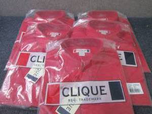 lot 221 image: 5 Clique Mens Short-Sleeve Carter ...