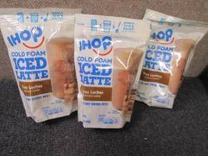 lot 273 image: 3- 6pks Ihop Cold Foam Iced Latte T...