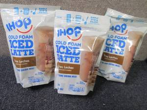 lot 278 image: 3- 6pks Ihop Cold Foam Iced Latte T...