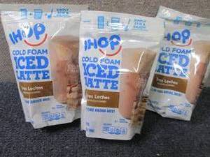 lot 281 image: 3- 6pks Ihop Cold Foam Iced Latte T...