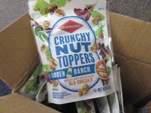 lot 285 image: 8- 3 oz Diamond Crunchy Nut Toppers...