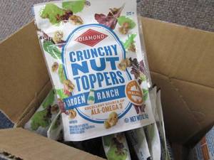 lot 286 image: 8- 3 oz Diamond Crunchy Nut Toppers...