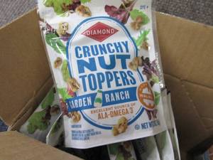 lot 287 image: 8- 3 oz Diamond Crunchy Nut Toppers...