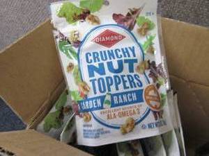 lot 289 image: 8- 3 oz Diamond Crunchy Nut Toppers...