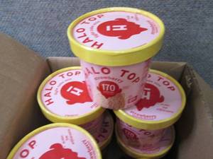 lot 296 image: 12 Halo Top Strawberry Light Cake M...