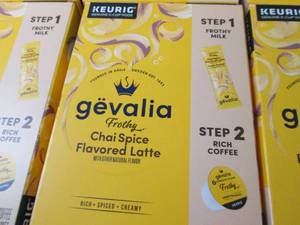lot 366 image: 6- 6 pks Gevalia Frothy Chai Spice ...