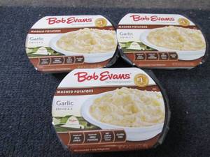 lot 402 image: BB 3-24 oz FROZEN Bob Evans Garlic ...