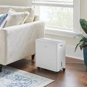 lot 18 image: Vissani 25 pt. Dehumidifier up to 1,500 sq. ft. ENERGY STAR MOST EFFICIENT for Basement, Garage, or Wet Rooms in White Customer Returns See Pictures