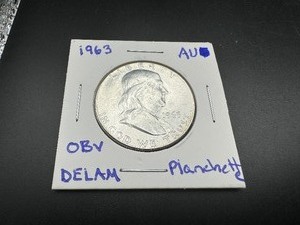 lot 23 image: 1963 AU Franklin-OBV Planch Error