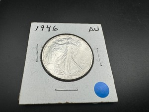 lot 25 image: 1946 AU Walking Liberty Half