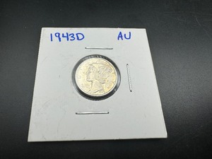 lot 27 image: 1943 D AU Mercury Dime