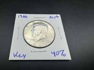 lot 35 image: 1966 AU Key Date Kennedy Half