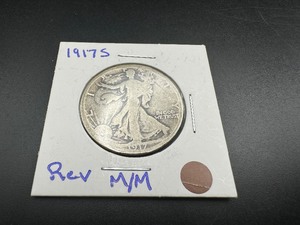lot 47 image: 1917 S Walking Liberty Half Dollar, Nice Authentic Coin