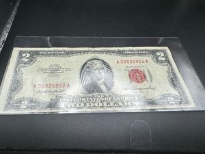 lot 70 image: 1953 Red Seal Two Dollar Bill