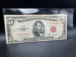 lot 73 image: 1953 B Red Seal Five Dollar Bill
