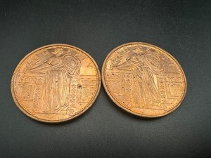 lot 77 image: Two Copper One Ounce Rounds Liberty Design