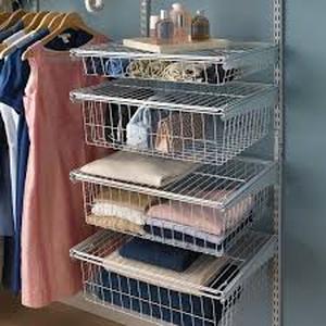 ClosetMaid 27 in. H x 21 in. W White Steel 4-Drawer Wide Mesh Wire Basket Customer Returns See Pictures