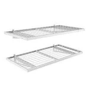 lot 7 image: FLEXIMOUNTS 24 in. x 48 in. Heavy Duty Wall Shelf with Brackets in White Customer Returns See Pictures
