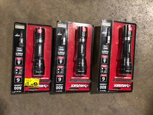 lot 19 image: Lot of Husky 800 Lumens Dual Power LED Rechargeable Focusing Flashlight   Customer Returns See Pictures