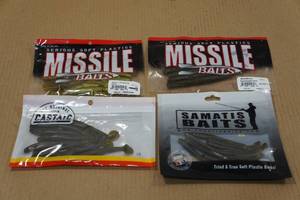 lot 52 image: Assorted Soft Baits - Samatis, Castaic, Missile