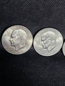 lot 111 image: 2 Ikes 72,78-2 Bicentennial Kennedys, 72,73 Kennedys