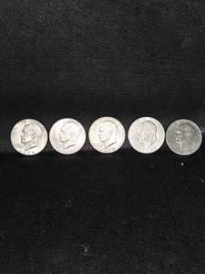 lot 130 image: 5-Ike Silver Dollars